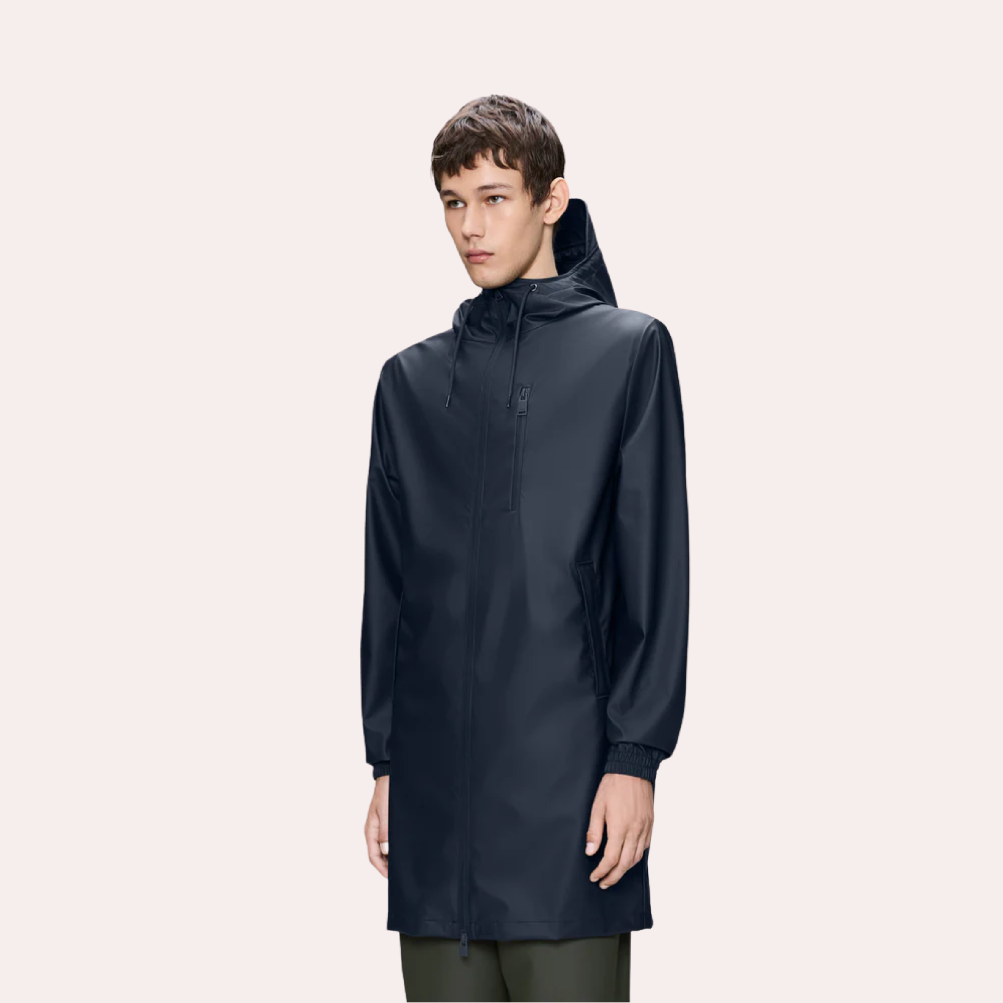 Imperméable long navy